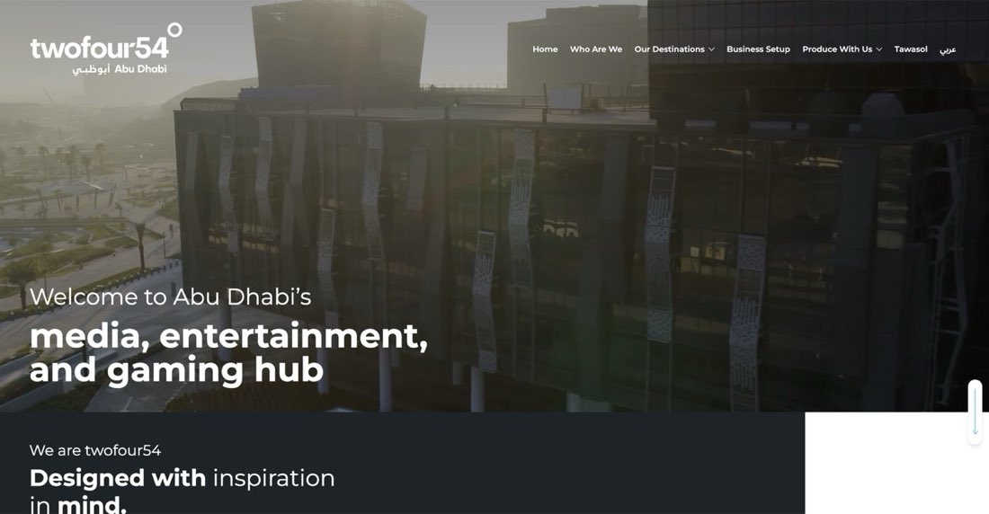 twofour54.com, as it launched